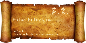 Pelcz Krisztina névjegykártya